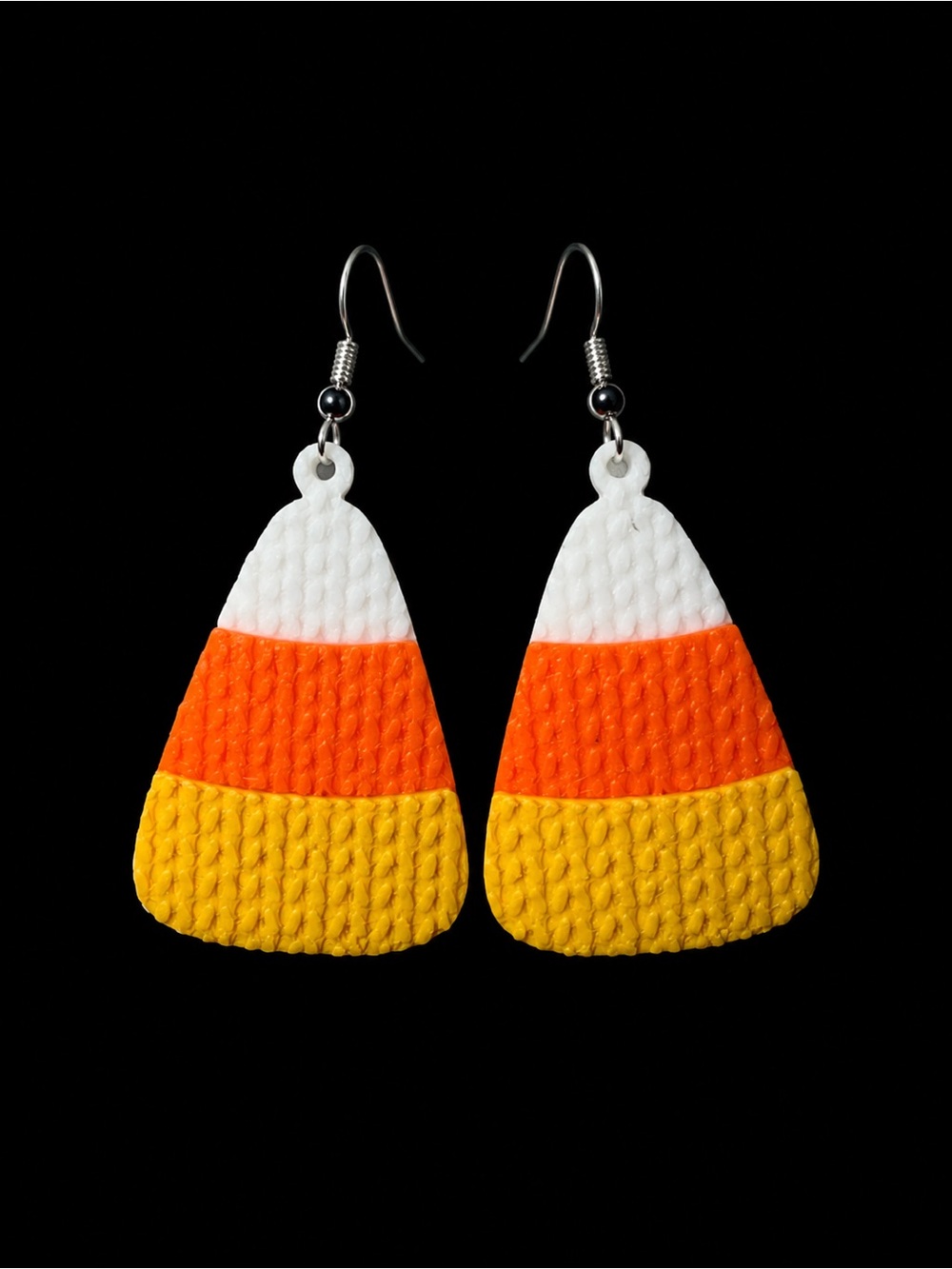 Cute Candy Corn Style Drop Earrings - Picture 2 of 2